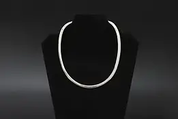 Italian Milor Sterling Silver 17" Omega Necklace #57420