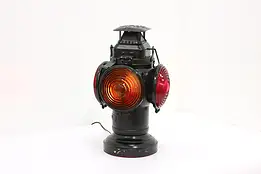 Industrial Salvage Antique Railroad Lantern Lamp Adlake #56890