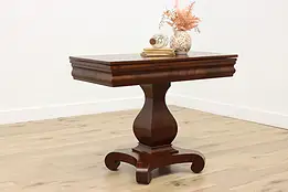 Empire Antique 1840s Mahogany Flip Top Game or Console Table #56951