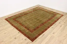 Persian Vintage 8 x 12 Hand Knotted Wool Oriental Carpet #57531