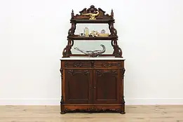 Victorian Antique Rosewood & Marble Sideboard Server Bar #56623