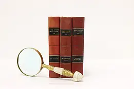 Set of 3 Antique Danish Hall Caine Leatherbound Books #57672