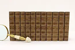 Set of 11 Antique Leatherbound American Statesmen Books #56979