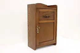 Arts & Crafts Antique Oak Medicine Chest Jewelry Cabinet #56691