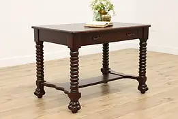 Empire Design Antique Mahogany Library Desk Table Paw Feet #56959