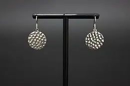 Sterling Silver Hammered Disc Dangle Earrings #57148