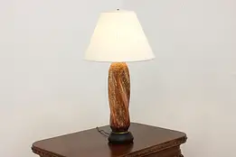 Freeform Vintage Hand Glazed Ceramic Tabletop Lamp #57881