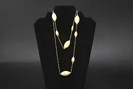 Gold Tone Sterling Silver Long Station Necklace #57842