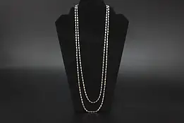 Vintage Kenneth Lane Baguette Crystal Opera Necklace #57862