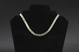 Vintage Ledo Baguette Crystal Necklace #57861