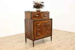 French Art Deco Antique Rosewood Highboy or Tall Chest Irwin #57742