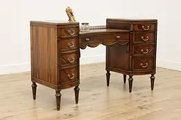 French Art Deco Antique Rosewood Vanity Dressing Table Irwin #57743