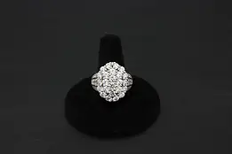 D'Joy Sterling Silver White Cubic Zirconia Gems Ring Size 6 #58187