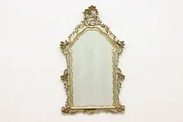 Rococo Design Antique Gilt Carved Italian Boudoir Mirror #57701
