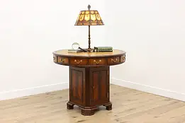 Georgian Mahogany Rotating File Rent Table, Maitland Smith #58473