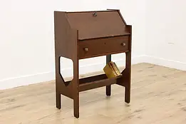 Arts & Crafts Mission Oak Antique Drop Front Secretary Desk #58286