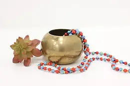 Chinese Vintage Brass Tea Leaf Incense Burner or Bowl #57359