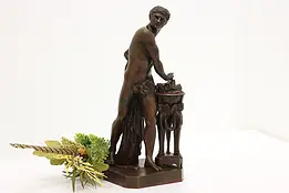 Classical Roman Hero Vintage Bronze Louvre Sculpture #58340
