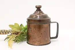 Farmhouse Antique Copper Kitchen Tobacco or Sugar Canister #57361