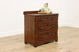 Victorian Farmhouse Antique Ash Small Chest or Nightstand #58322
