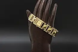 Suzanne Somers Gold Plated & CZ 8" Watch Bracelet #58184