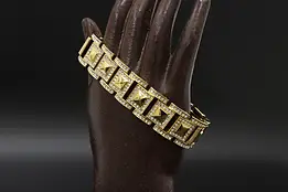 Suzanne Somers Gold Plated & Cubic Zirconia 8" Bracelet #58183