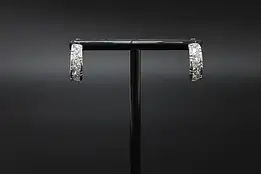 Pair of Cubic Zirconia & Sterling Silver Drop Earrings #58673