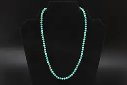 Sterling Silver & Beaded Turquoise Gemstone 21" Necklace #58713