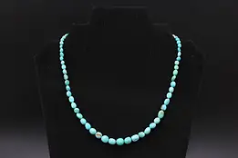 Sterling Silver & Beaded Turquoise Gemstone 21" Necklace #58708