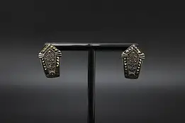 Pair of Art Deco Design Sterling Silver & Marcasite Earrings #58674