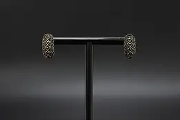 Pair of Art Deco Vintage Marcasite Sterling Silver Earrings #58675