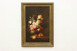 Flower Bouquet Antique Original Oil Painting Choloder 44.5" #58411