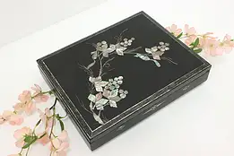 Mother of Pearl Vintage Japanese Letter Jewelry Keepsake Box #57355