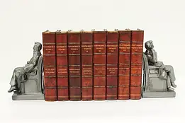 Set of 8 Leatherbound Antique Nathaniel Hawthorne Books #58598