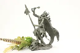 Pawnee Shaman Statue Vintage Pewter Sculpture Jim Ponter #58570