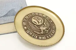 Korean Air Force 10th Fighter Wing Vintage Brass Tray #58571