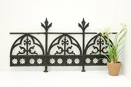 Victorian Antique Architectural Salvage Iron Balcony Railing #58751