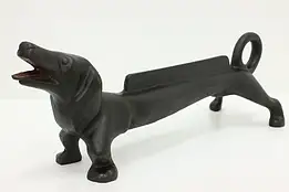 Farmhouse Vintage Cast Iron Dachshund Door Stop & Scraper #57334