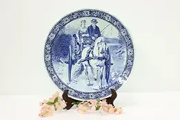 Dutch Vintage Delft Charger Plate, Horse & Carriage 16" #58370