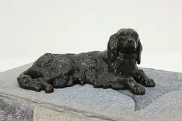 Farmhouse Vintage Cast Iron Cocker Spaniel Dog Sculpture #58424