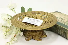 Victorian Cast Iron Filigree Tazza Card Tray, Dolphins #58758