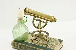 Nautical Vintage Brass Desk Telescope on Stand #58556