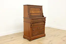 Victorian Eastlake Antique Walnut Office Secretary Desk #58153