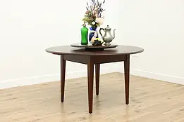 Farmhouse Vintage 52" Pine Kitchen Dining Table Lazy Susan
