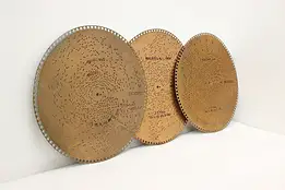 Set of 3 Vintage Regina Music Box 15.5" Discs El Capitan #58979
