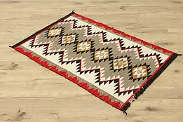 Native American Vintage Dyed & Handwoven Wool Rug #58582