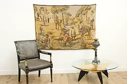 Desert Oasis Market Scene Antique Woven Wall Tapestry 63" #48940