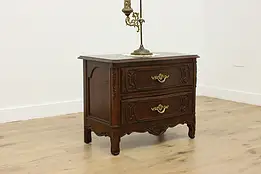 French Country Walnut Nightstand, End Table, Chest Drexel #58281
