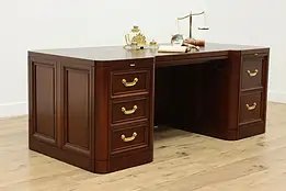 Mahogany Vintage Executive Office Desk Alex Stuart 6.5' #58500