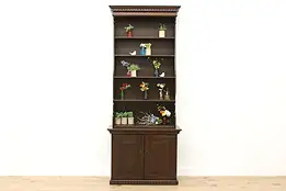 Spanish Colonial Vintage Pine Kitchen Bar Bookcase Cabinet #58996